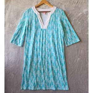 Lilly Pulitzer Dress Womens Size Small Row Your Boat Aqua Nautical Rope Print